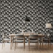 Concrete wallpaper model Hive 3D geometric design dark gray