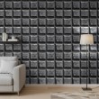 Concrete wallpaper model Block 3D industrial design dark cement gray