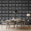 Concrete wallpaper model Block 3D industrial design dark cement gray