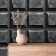 Concrete wallpaper model Block 3D industrial design dark cement gray
