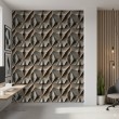 Beton Tapete Modell Crag 3D geometrisches Design steinbeige