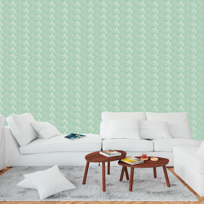 Wallpaper Floral Victorian green