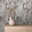 Papier peint béton modèle Rustic Wall design effet ciment gris usé et texture vieillie