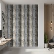 Papel pintado concrete modelo Striped Cement diseño de franjas verticales en tonos gris cemento envejecido