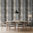 Papel pintado concrete modelo Striped Cement diseño de franjas verticales en tonos gris cemento envejecido