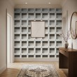 Concrete wallpaper model Cubic three-dimensional block design cement gray