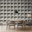 Concrete wallpaper model Cubic three-dimensional block design cement gray