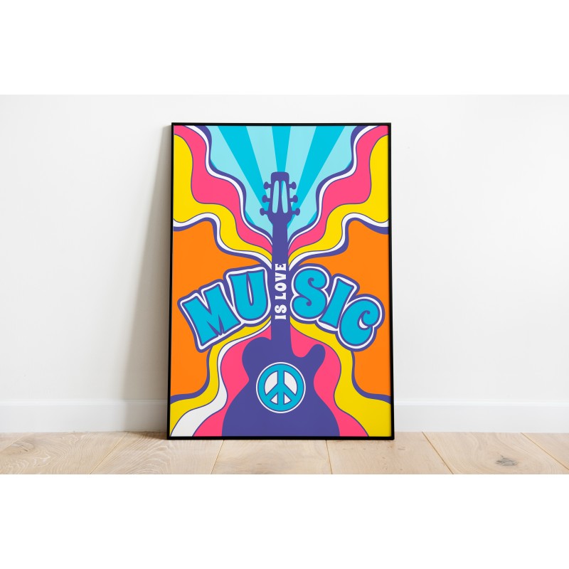 Psychedelic Blue and Electric Pink Decorative Sheeting