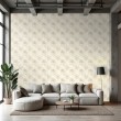 Floral wallpaper classic peonies beige color