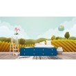 Children's Photomural Illustrated Rural World