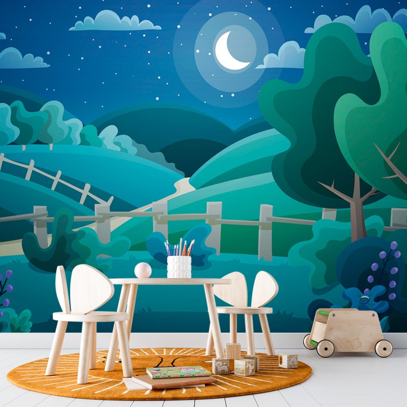 Fresque Murale Enfant Ciel Étoilé