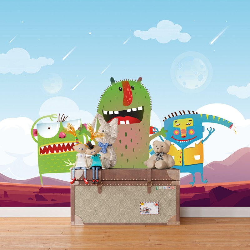 Children's Photomural Martian Friends