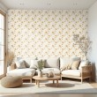 Florale Tapete elegantes Design gelb hellgoldene Magnolie