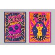 Pink and Orange Fluor Psychedelic Decorative Sheet
