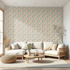 Floral wallpaper romantic...