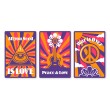 Purple and Orange Psychedelic Decorative Sheet