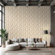 Floral wallpaper botanical design brown copper branches
