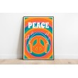Blue and orange Psychedelic Decorative Sheet