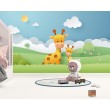 Fotomural Infantil Jirafas al Sol