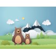 Fotomurale per Bambini Orsetti sulla Montagna