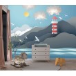Fotomurale per Bambini Faro tra le Montagne