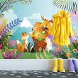 Children's Photomural Wild Woodland Family