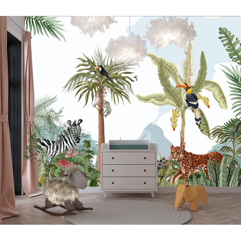 Children's Photomural The Green Forest Club