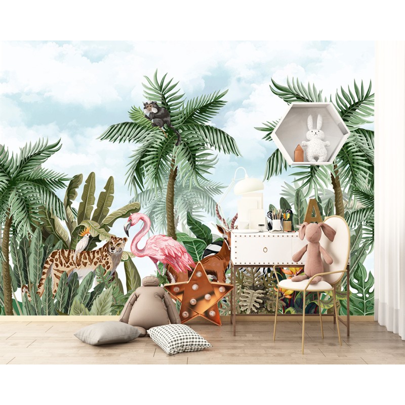 Fotomural Infantil Parque de Animales Felices