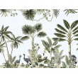Children's Photomural Cranes in Tropical Landscape