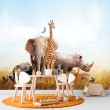 Children's Photomural Wild Fauna in The African Savanna