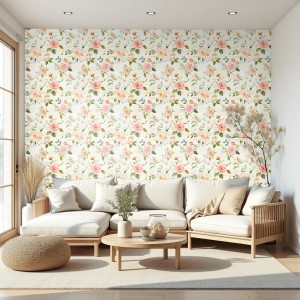 Floral wallpaper romantic...