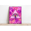 Electric Pink Psychedelic Decorative Sheet