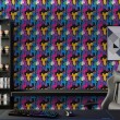 Papier peint geek blocs abstraits couleur multicolore