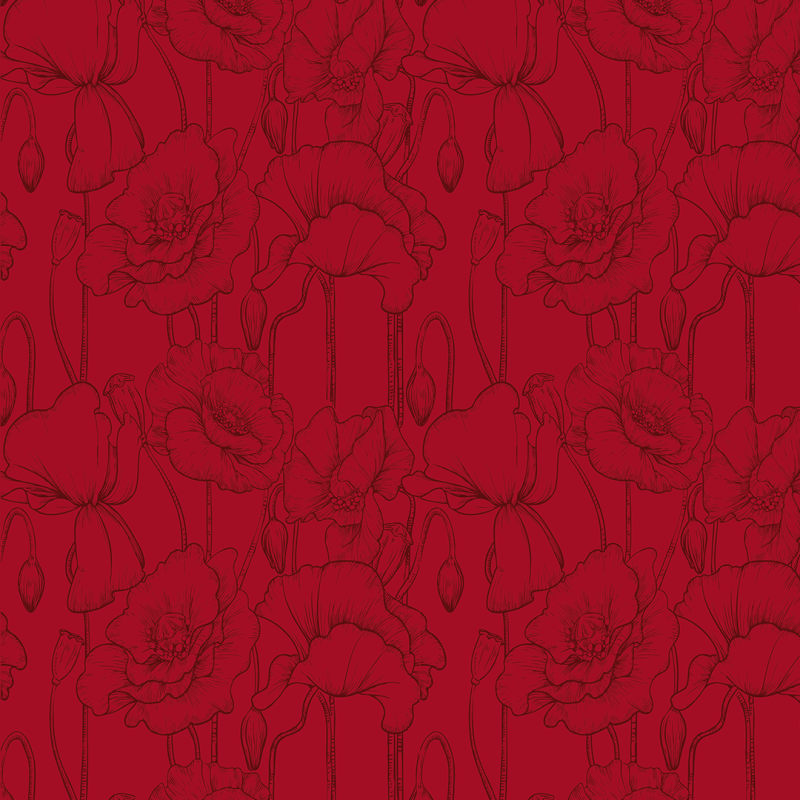Floral Wallpaper red background