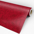 Papel Pintado Floral Fondo rojo