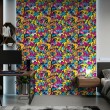 Papier peint geek graffiti moderne couleur jaune