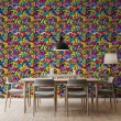 Geek wallpaper modern graffiti design color yellow