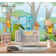 Fotomurale per Bambini Personaggi del Bosco con Abiti Divertenti