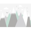 Children's Photomural Modern Minimalist Mountains