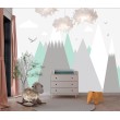 Kinder Fototapete Moderne Minimalistische Berge