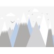 Fotomural Infantil Cordillera Geométrica con Aves