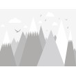 Fotomural Infantil Cordillera Monocromática Minimalista
