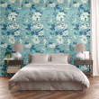 Floral Wallpaper Blue Background