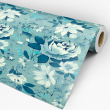 Floral Wallpaper Blue Background