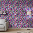 Papel pintado geek grafiti pop art color fucsia