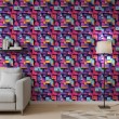 Geek wallpaper geometric circuit design color fuchsia