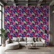 Geek Tapete geometrisches Schaltkreis Design Farbe Fuchsia