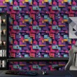 Geek Tapete geometrisches Schaltkreis Design Farbe Fuchsia