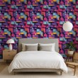 Geek wallpaper geometric circuit design color fuchsia