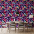 Geek wallpaper geometric circuit design color fuchsia